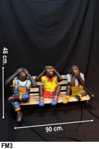 Dekoratif Üç Maymun Maketi
