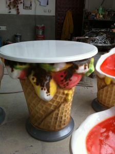 Dondurma Külahlı Masa