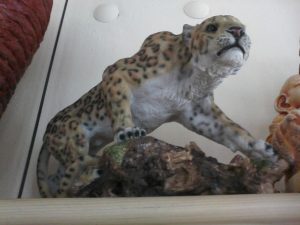 Kayada Asya Leoparı Figürü