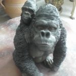 Yavrulu Malezya Orangutanı Maketi
