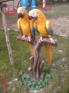 İkili Papağan Figürü
